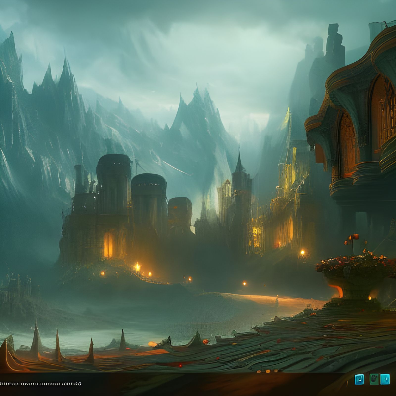 Desktop background complete with taskbar. - AI Generated Artwork ...