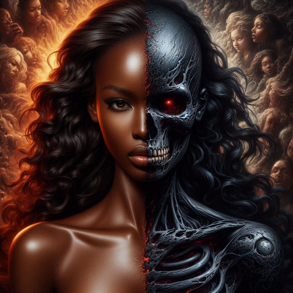 One side is Life, the other side is Death . They both inhabit the same person