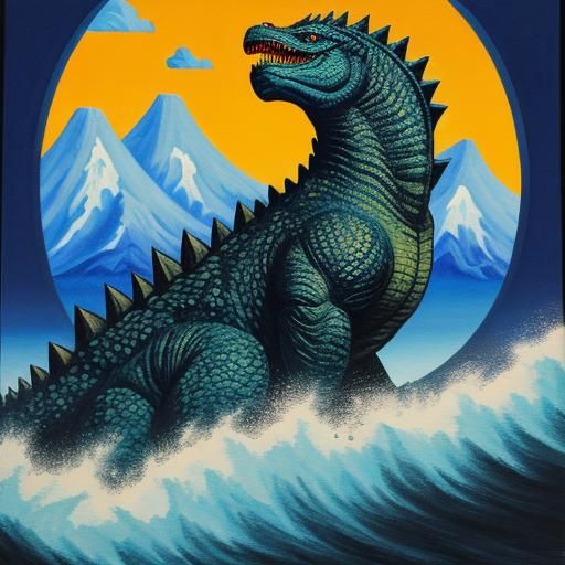 Skeuomorphic Godzilla