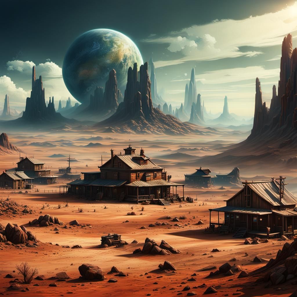 Wild West Settlement, Alien Planet