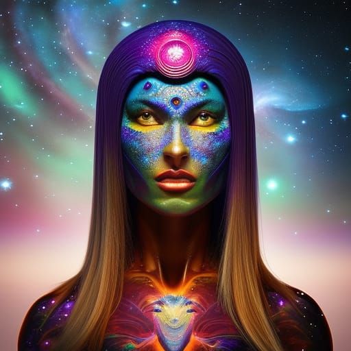 Space Alien Goddess 7 - AI Generated Artwork - NightCafe Creator