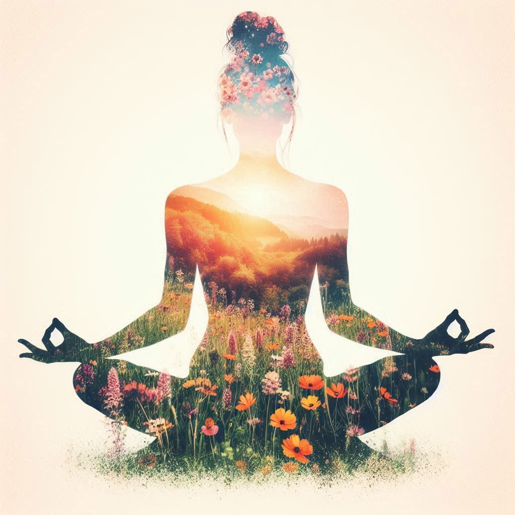 double exposure beautiful fantasy portrait landscape..