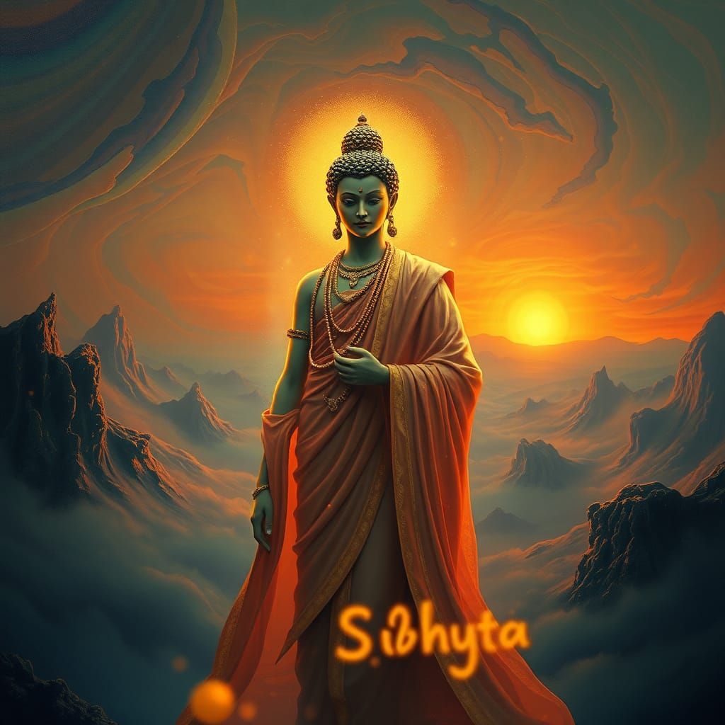 Surreal Subhuti in Dreamlike Melting Realm