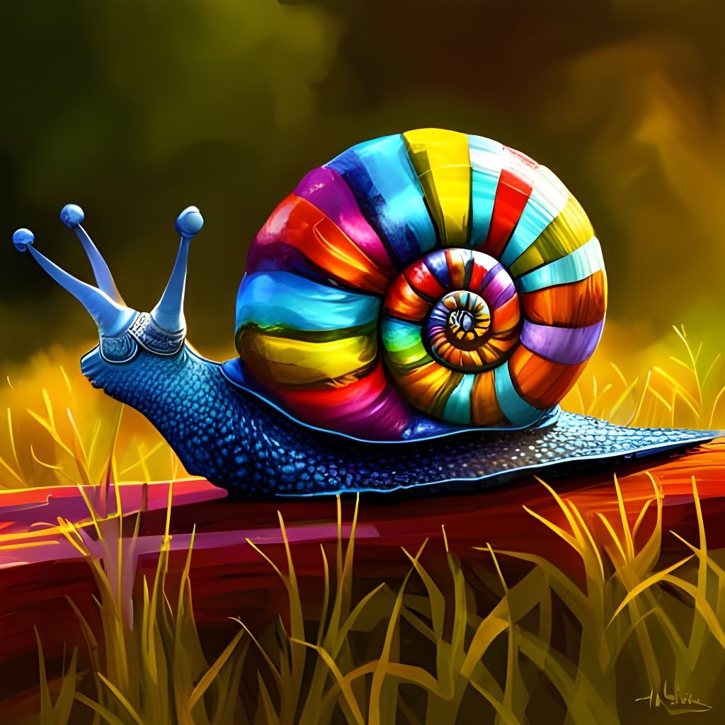 rainbow snail  by @RF