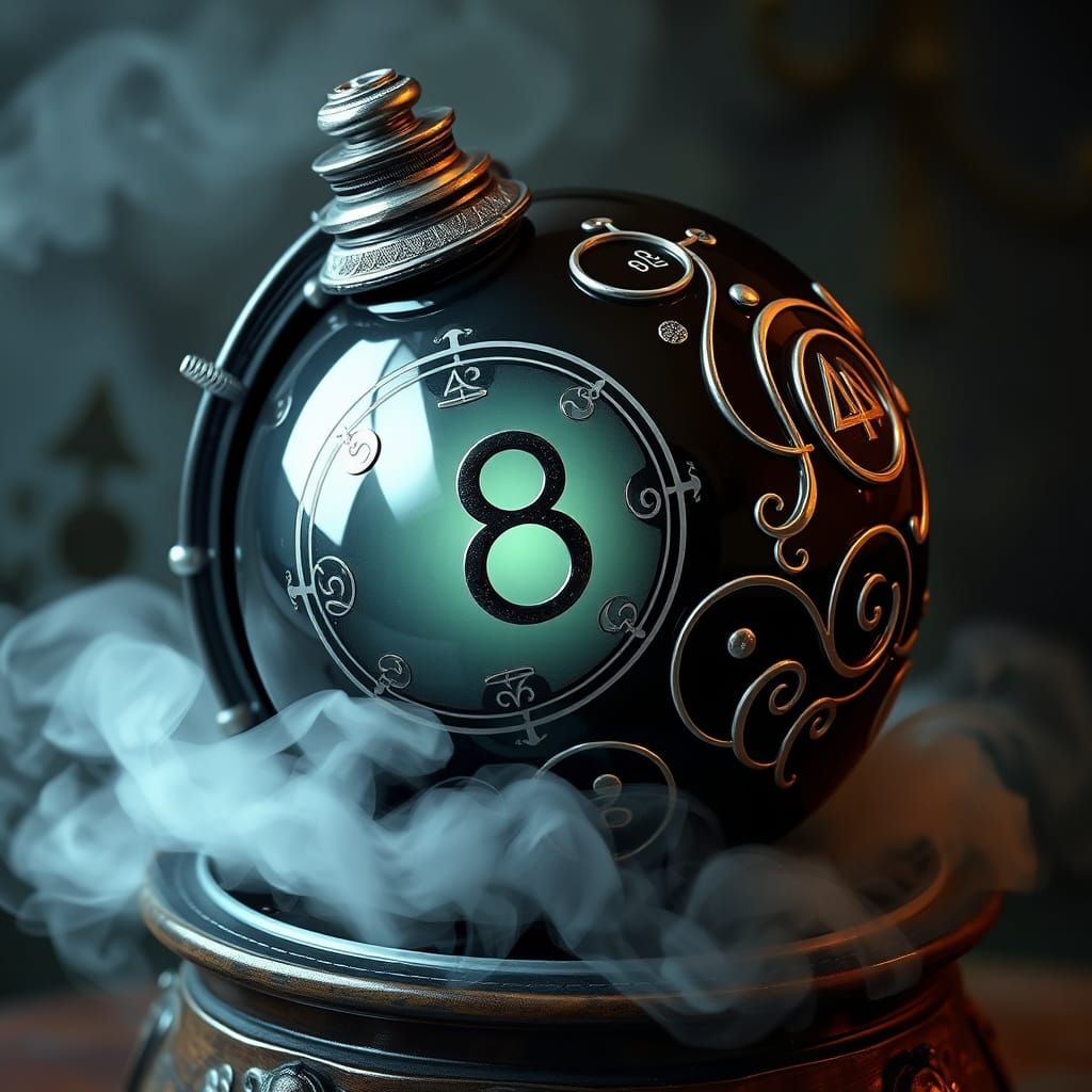 Magic 8 ball. 
  by @StarSpells