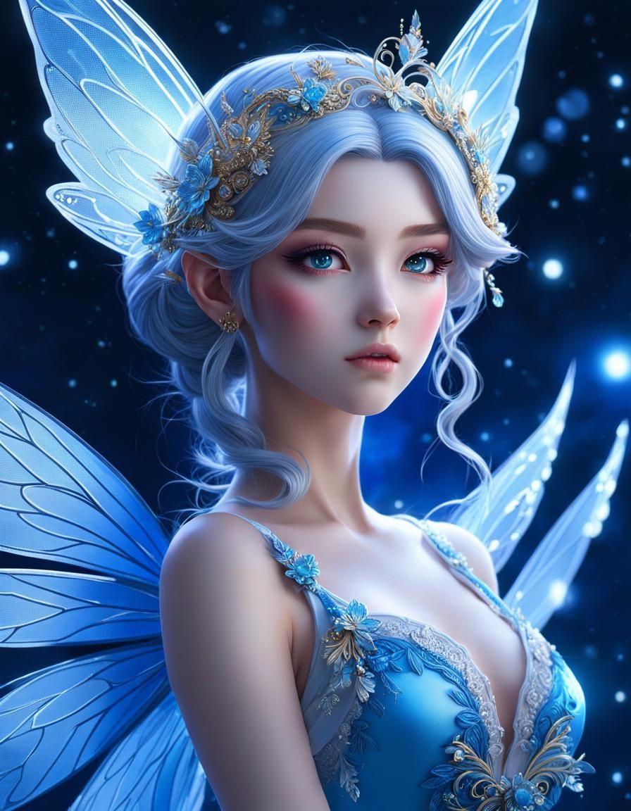 Blue Skies Fairy - AI Generated Artwork - NightCafe Creator