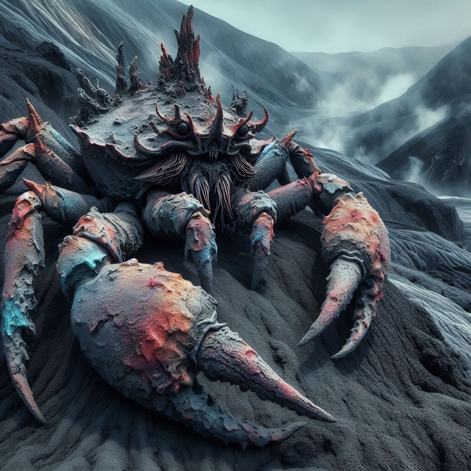 magma crab, located in the volcanic regions