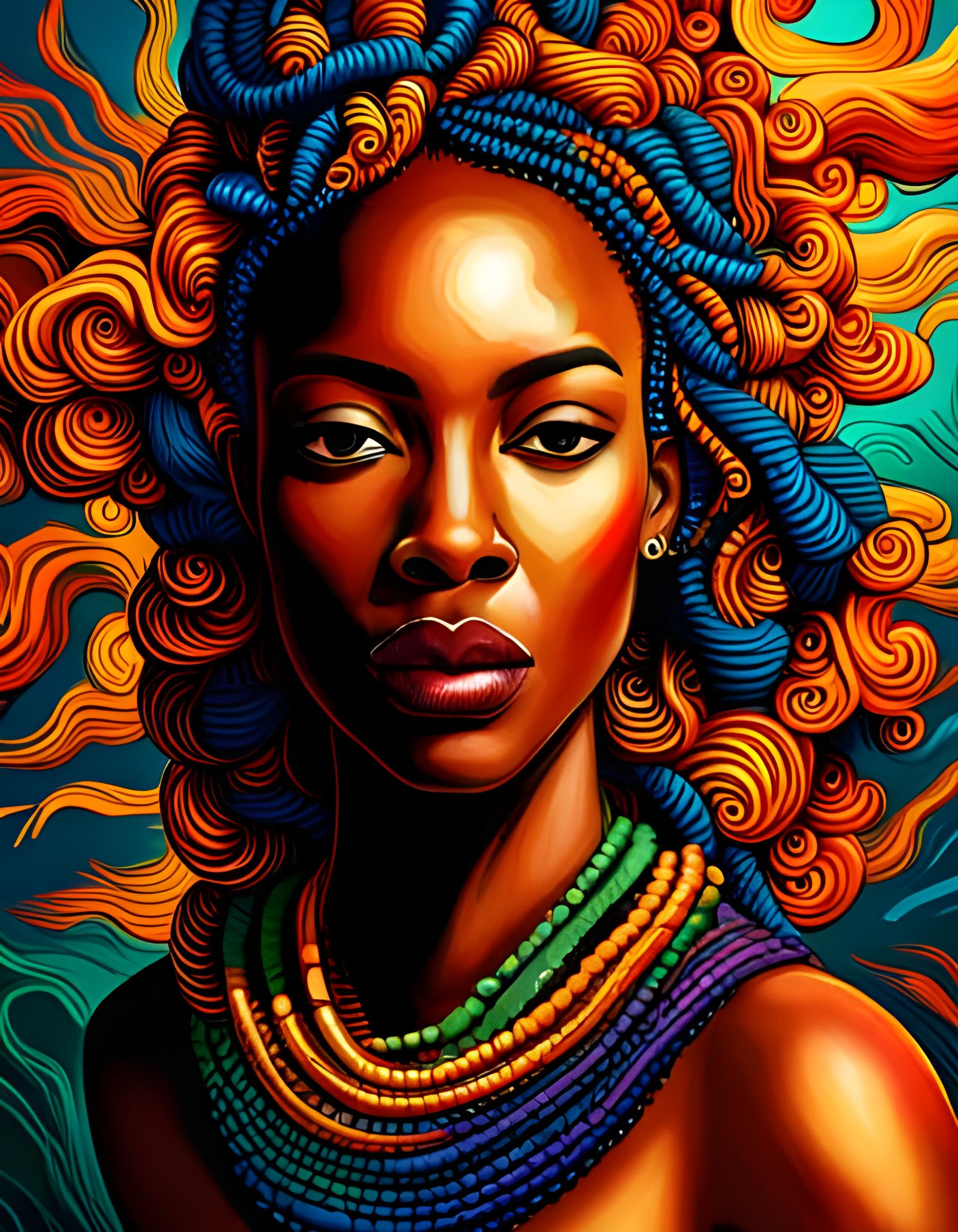 African gorgeous goddess - AI Generated Artwork - NightCafe Creator