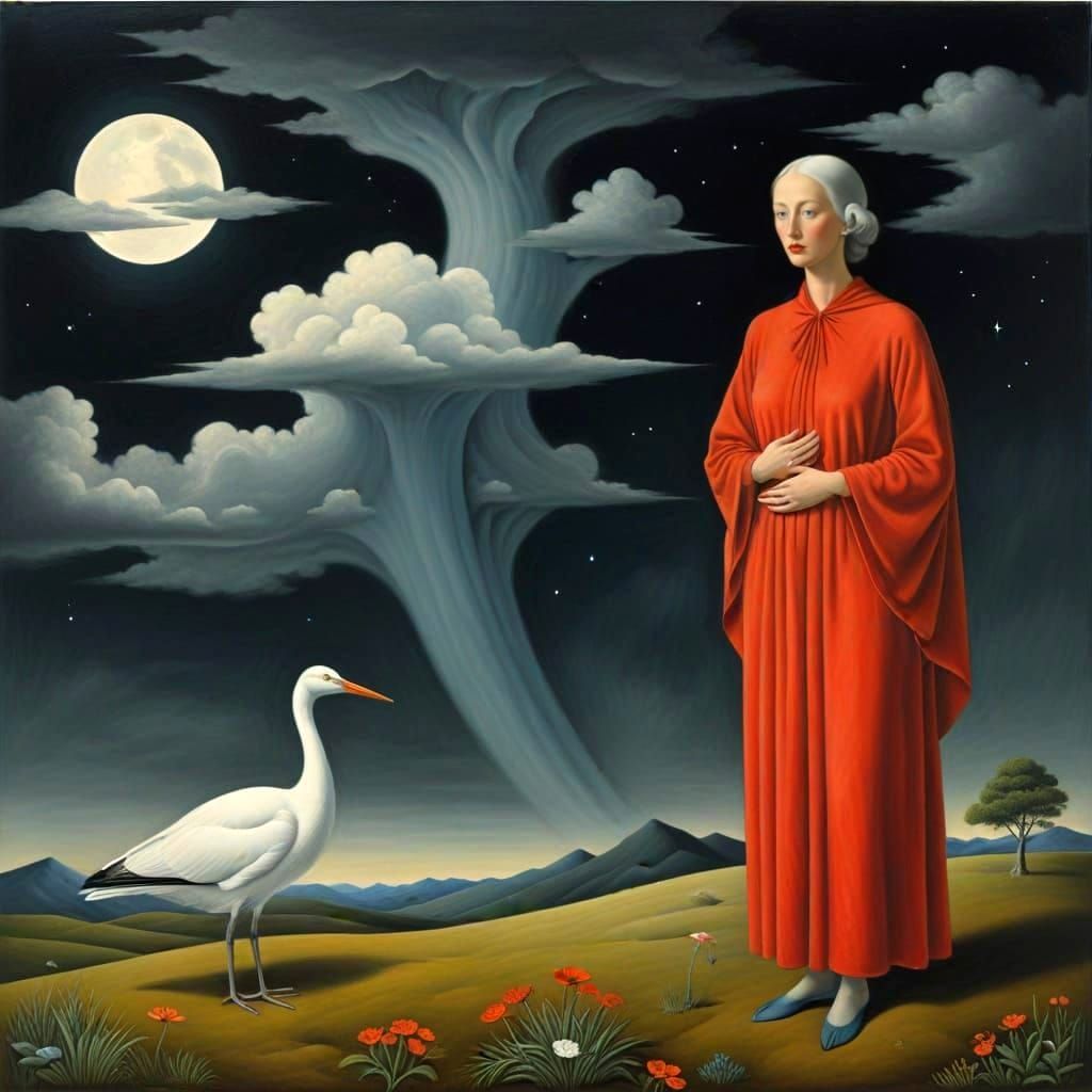 Surreal Absurdity: An Evocative and Mysterious Artwork