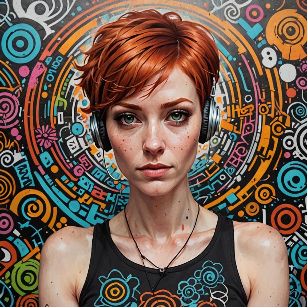  Barefoot redhead girl with a pixie cut hypnotized to buy sy...