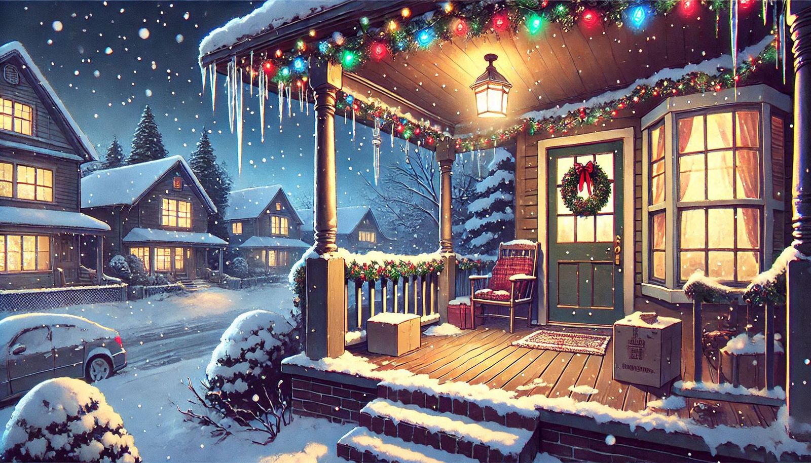 Lo-fi Christmas Porch