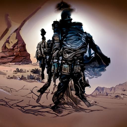 Elements of the soldiers of the desert 8k resolution concept...