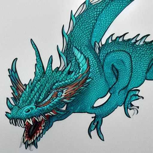 Teal dragon
