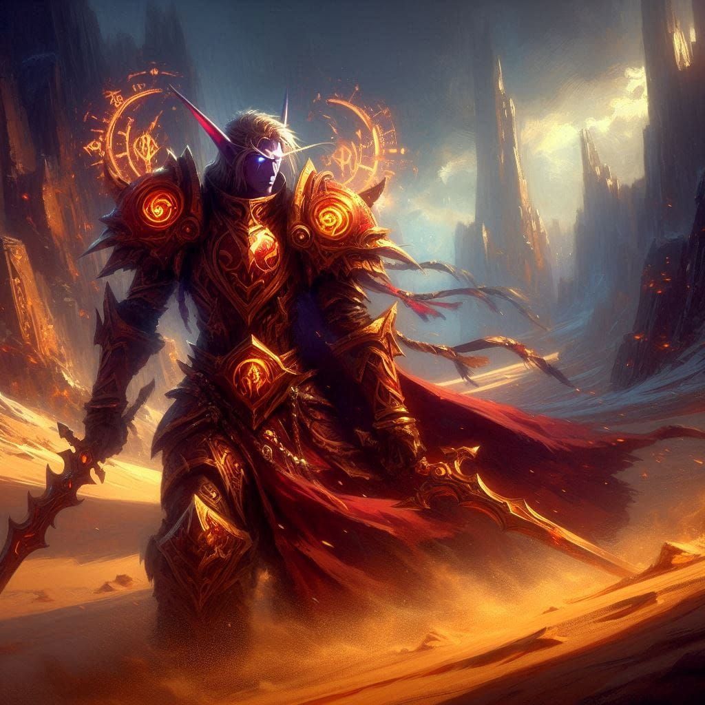 Blood Elf Warrior in Tanaris