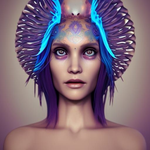 Goddess jellyfish bioluminiscent creature