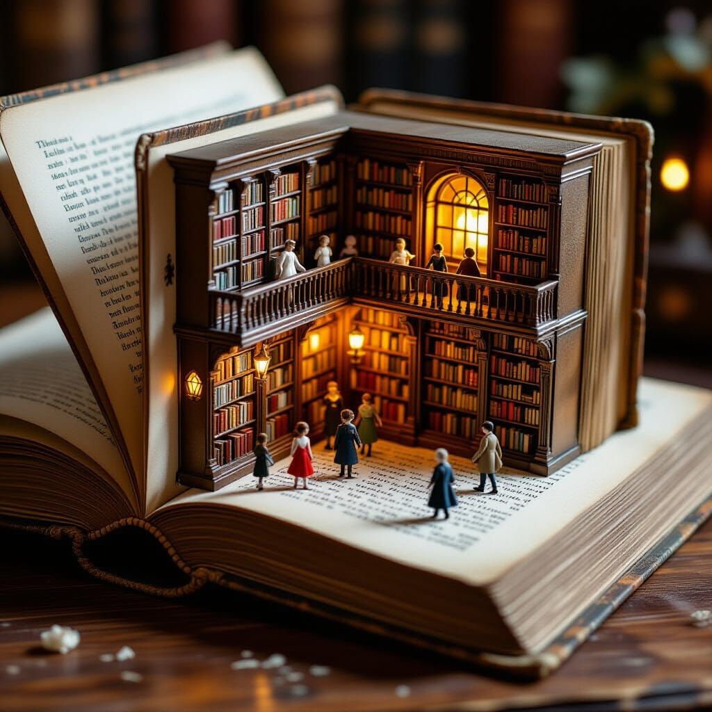 A tiny library  by @Nichole14