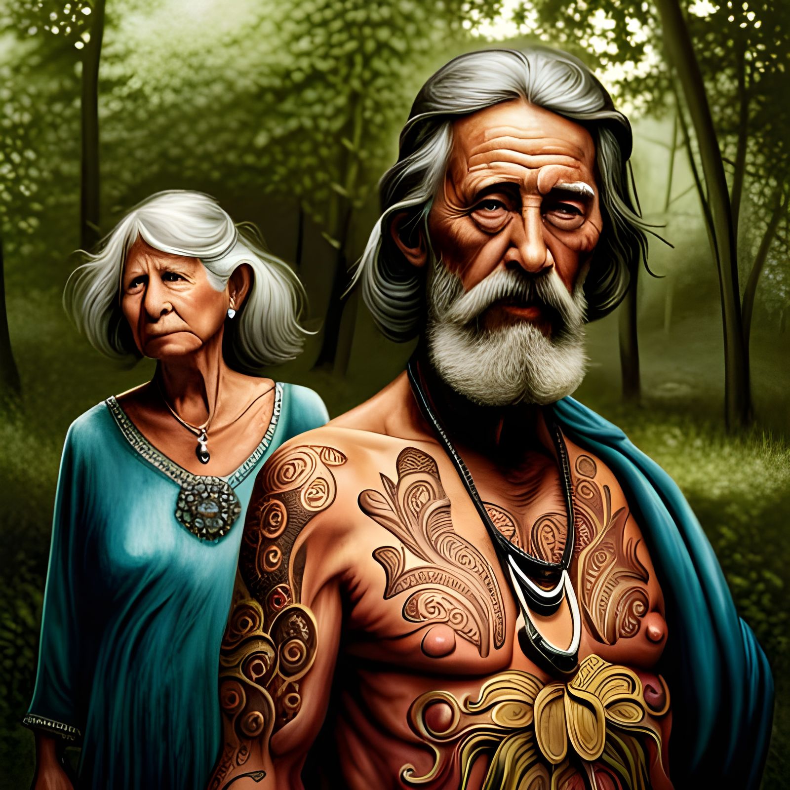 Insanely Detailed Photography Of A Old Hippie Couple In A Majestic