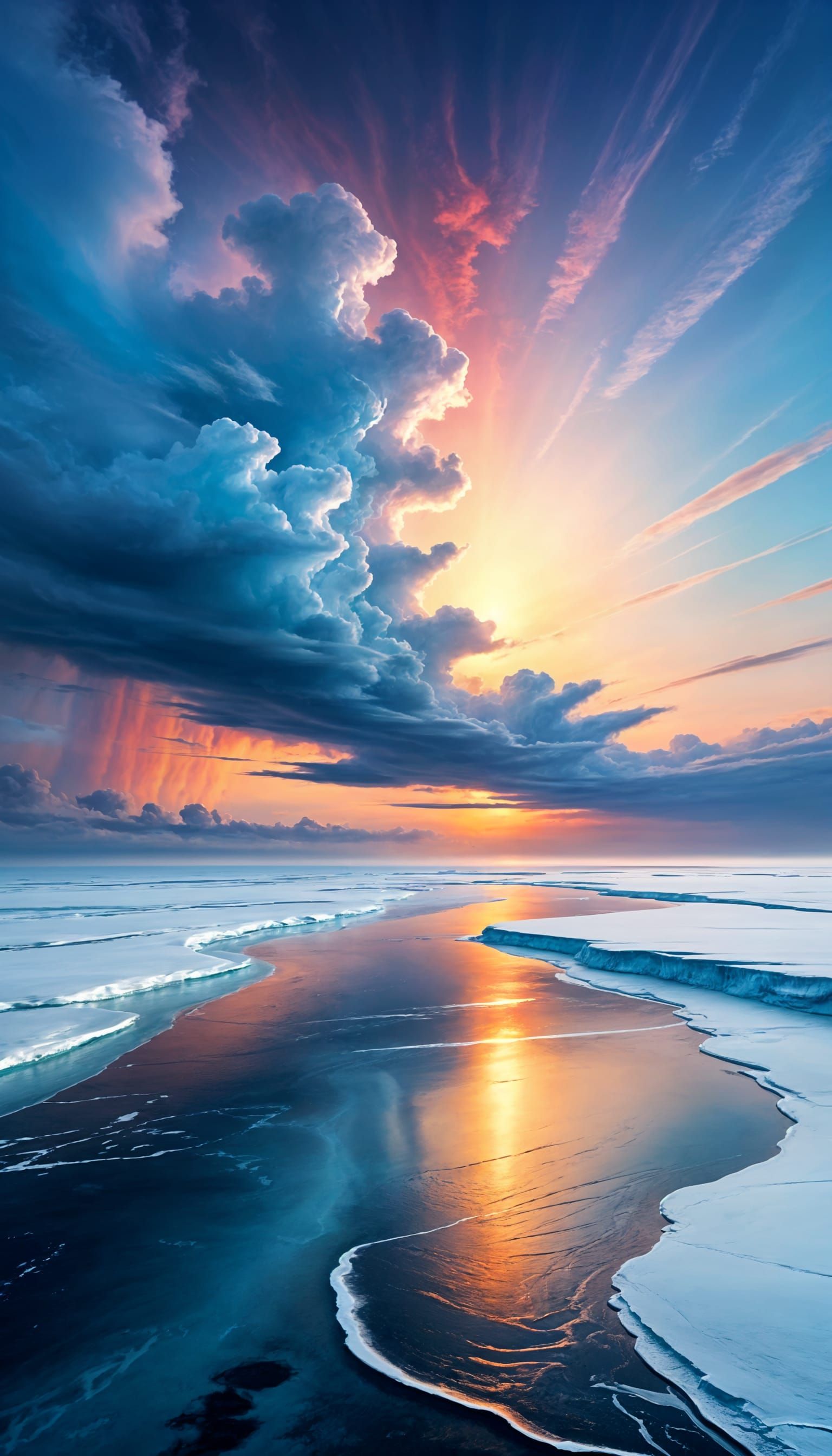 A brilliant winter ocean  by @Edana