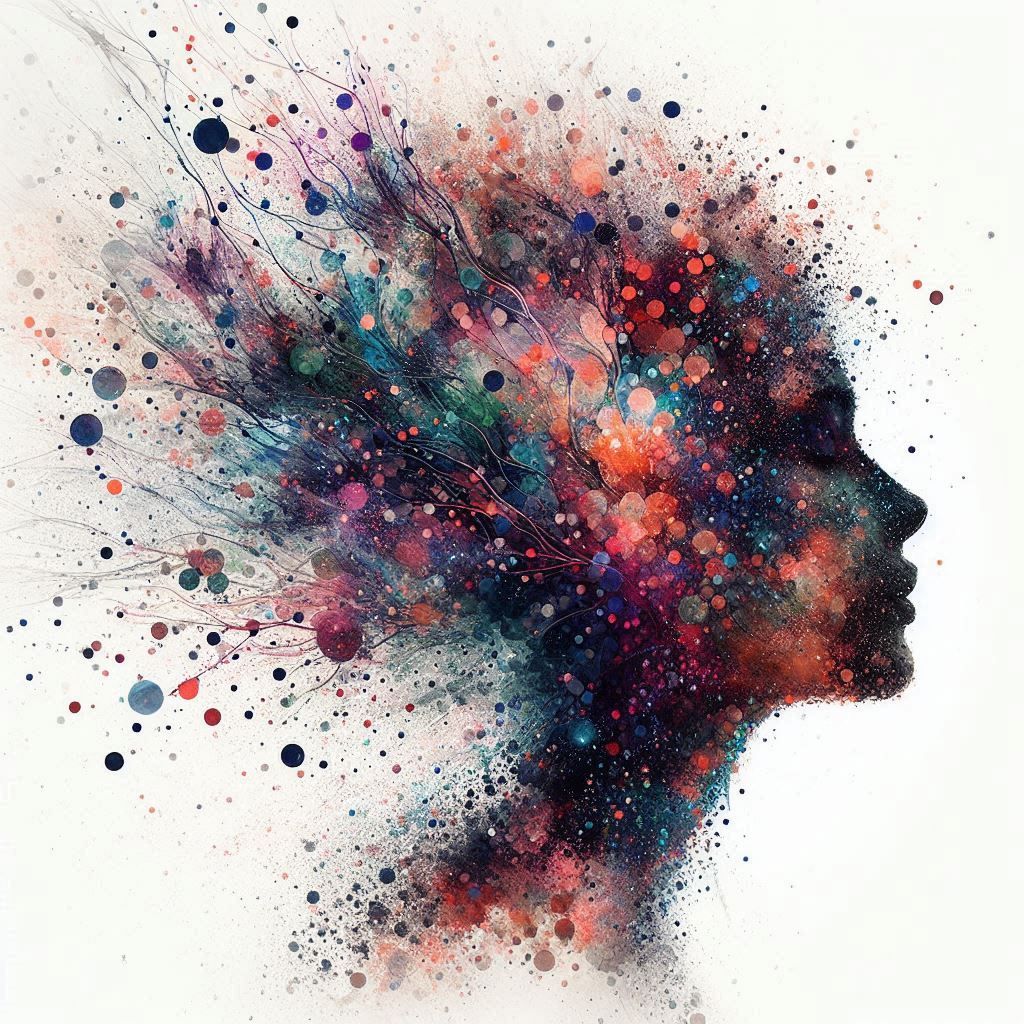 double exposure beautiful fantasy DALL-E 3 portrait landscap...