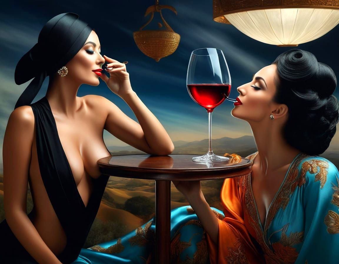 Intricate Surrealistic Portrait of a Charming Lady in Exotic...