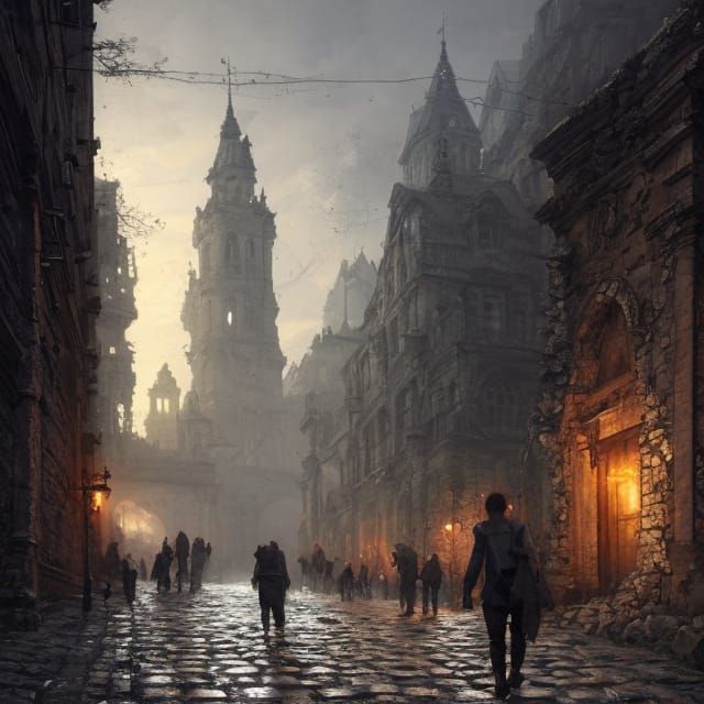 Steampunk London after a bombardment…  by @Clayton