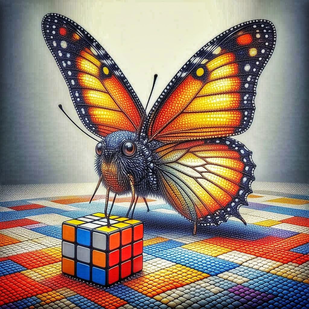 Confused Butterfly 4: Rubik's cube