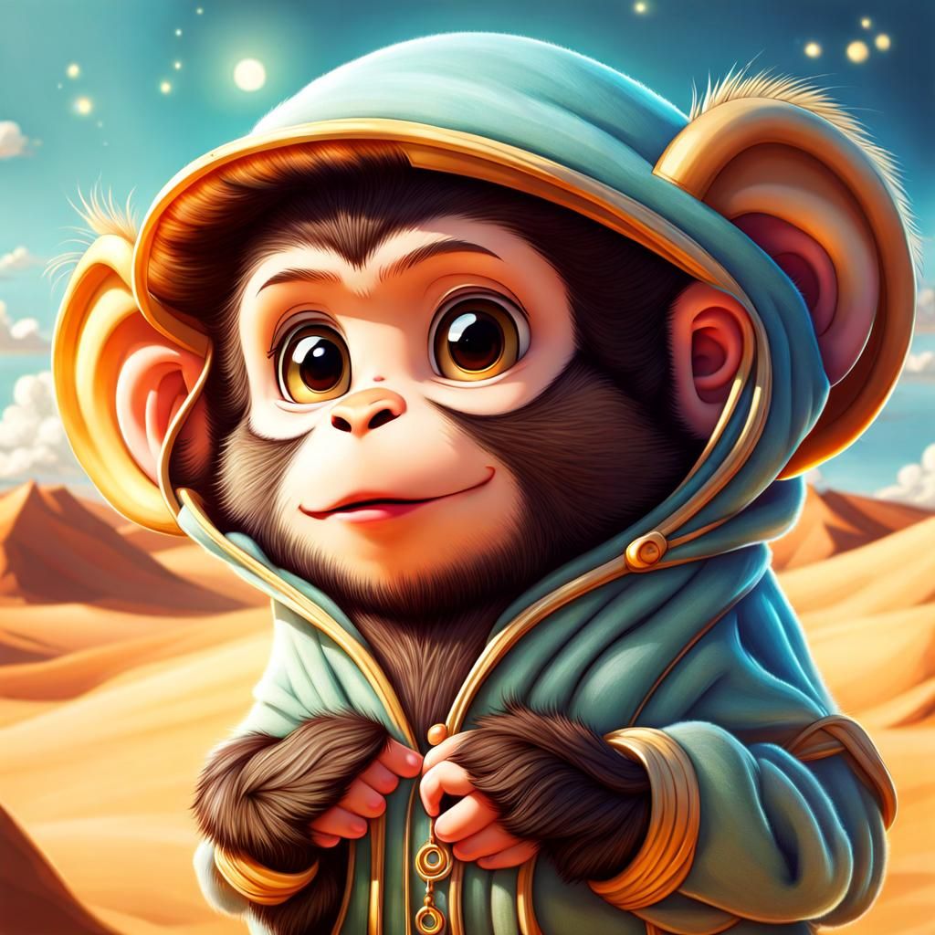 Chibi Monkey - AI Generated Artwork - NightCafe Creator