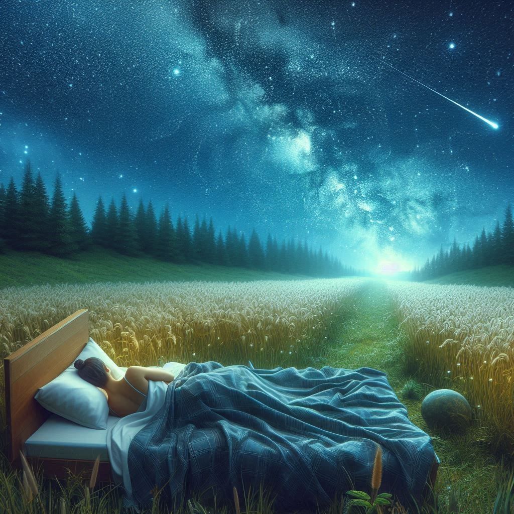 "Heavenly Blanket: Dreaming Under The Shooting Stars"