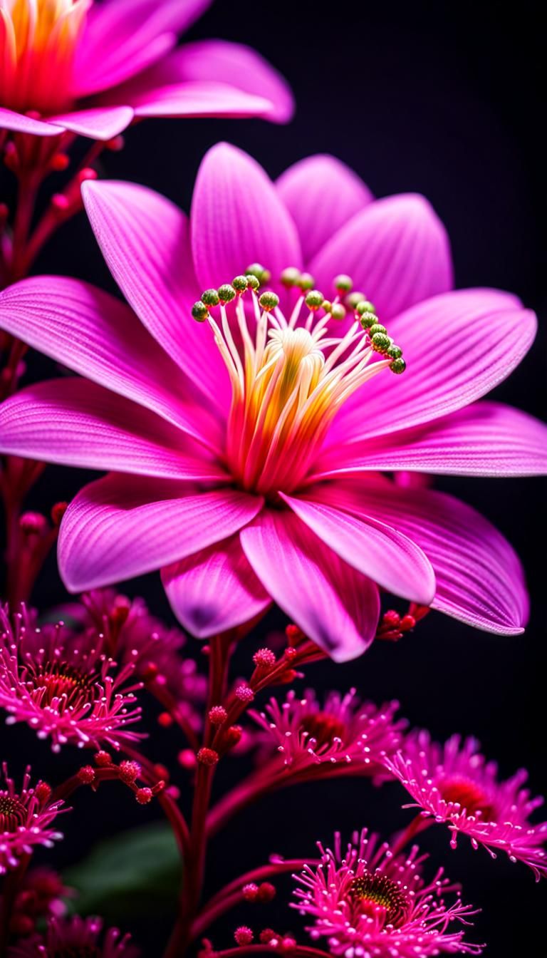 Glamorous Pink Flower Jewelry in Full Bloom