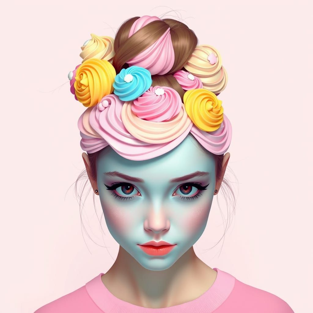 frosting on a hair bun