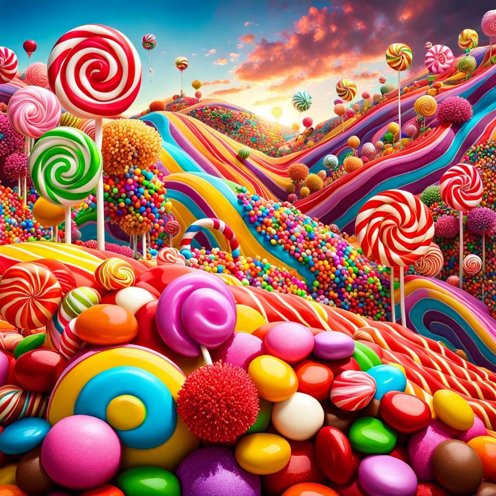 Candy Wonderland (Gone Wrong) - AI Generated Artwork - NightCafe Creator