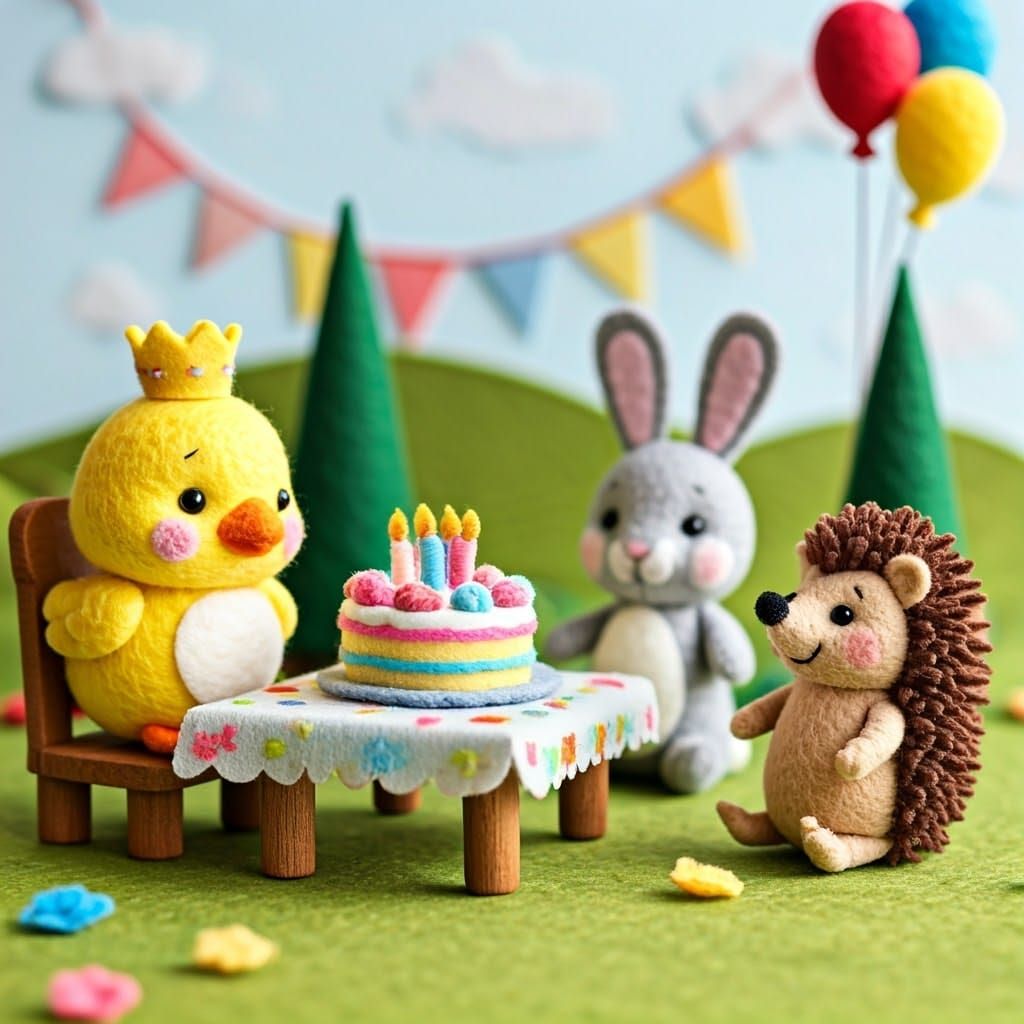 Felted Chick's Birthday Celebration
