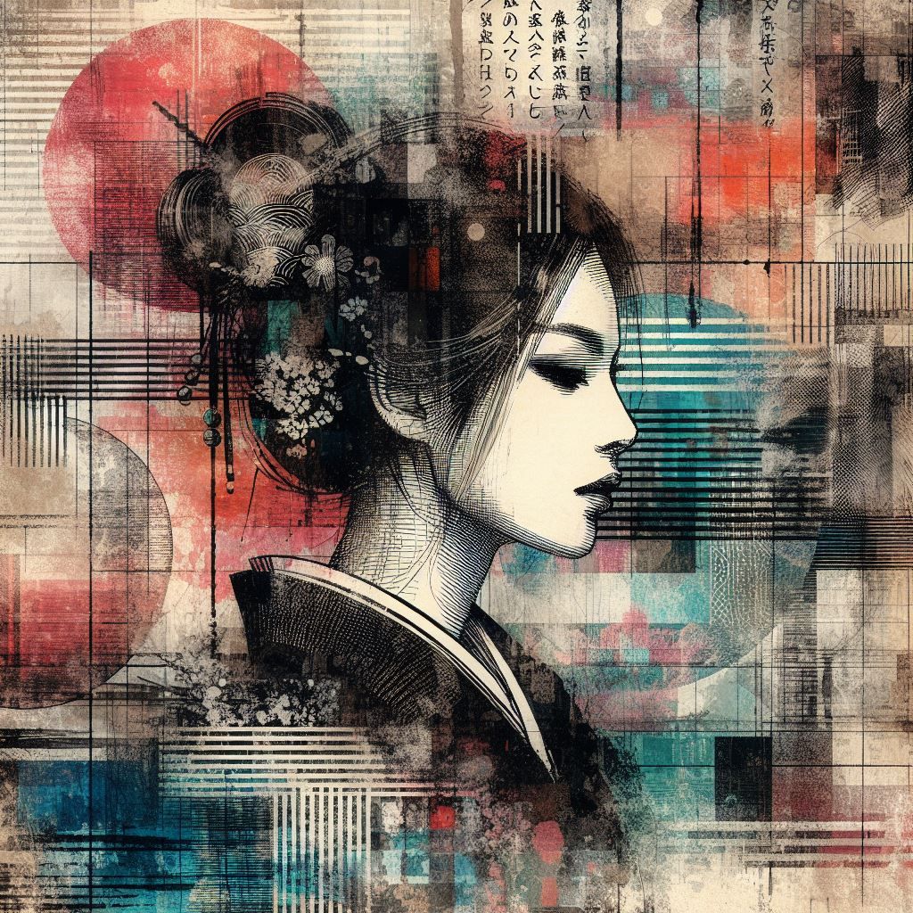 Abstract collage portrait