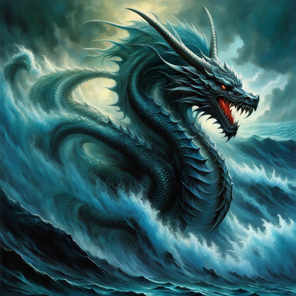 ocean spirit dragon - AI Generated Artwork - NightCafe Creator