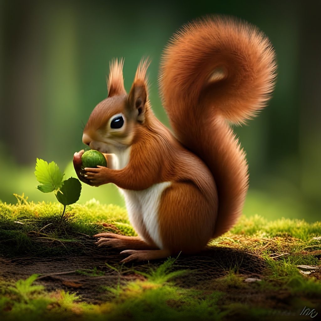 Red Squirrel - AI Generated Artwork - NightCafe Creator