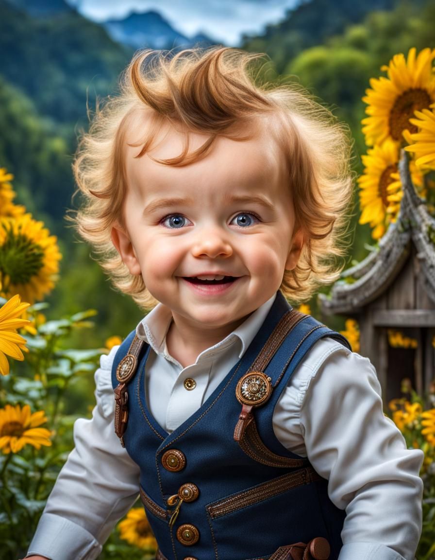 Excited toddler