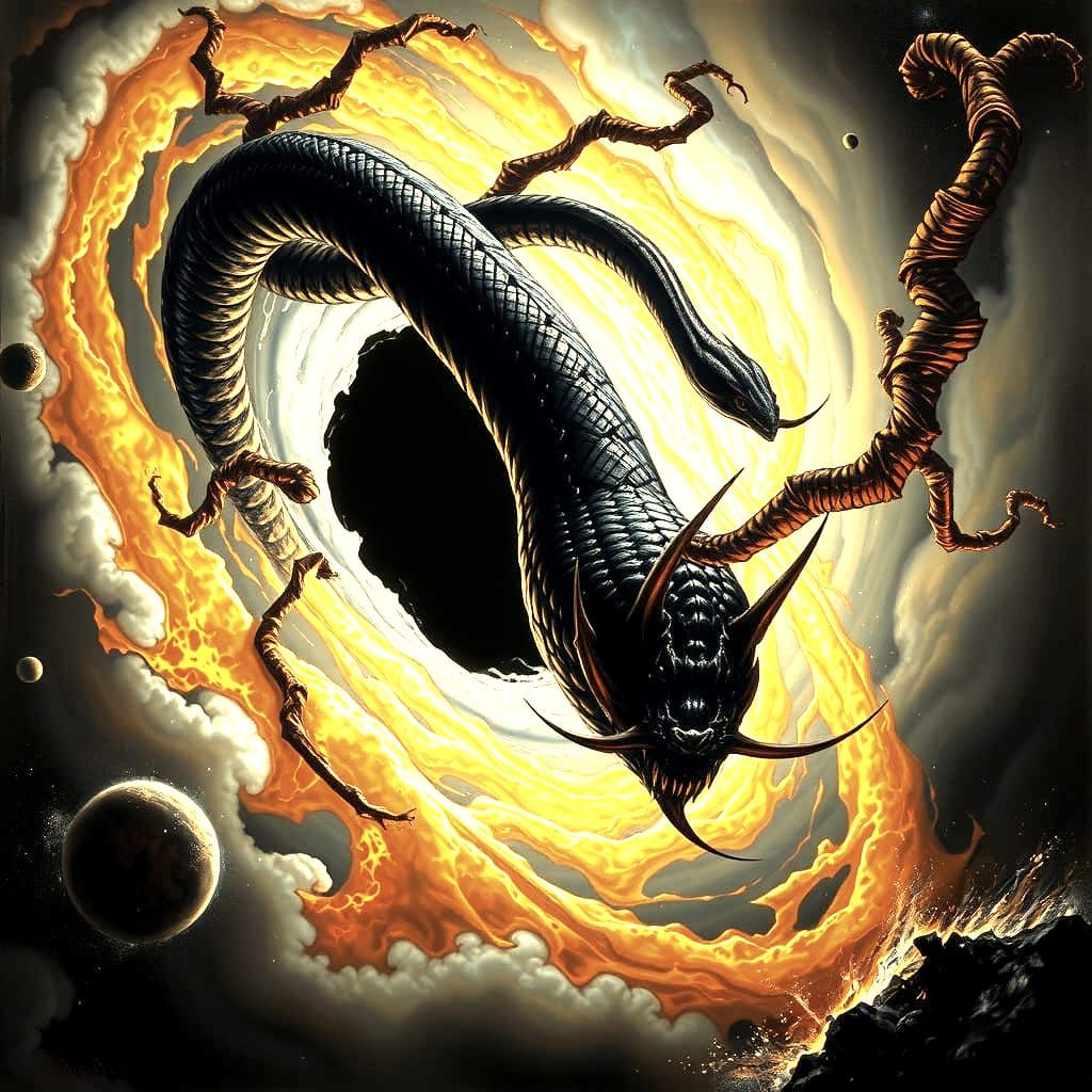 Black hole serpent