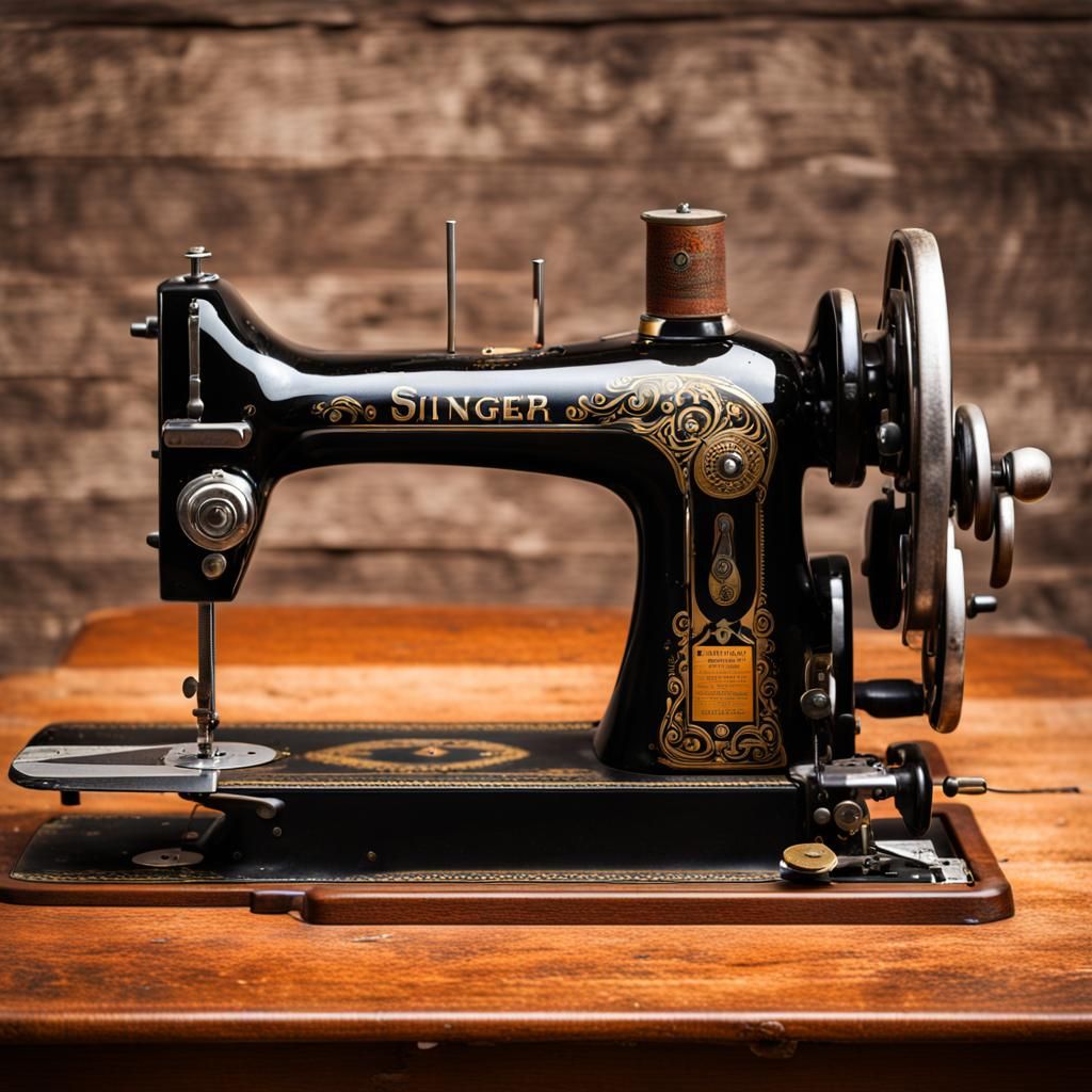 A vintage Singer sewing machine  by @Sharoja