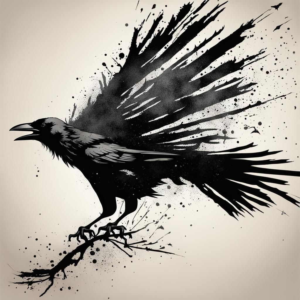 Crow - AI Generated Artwork - NightCafe Creator