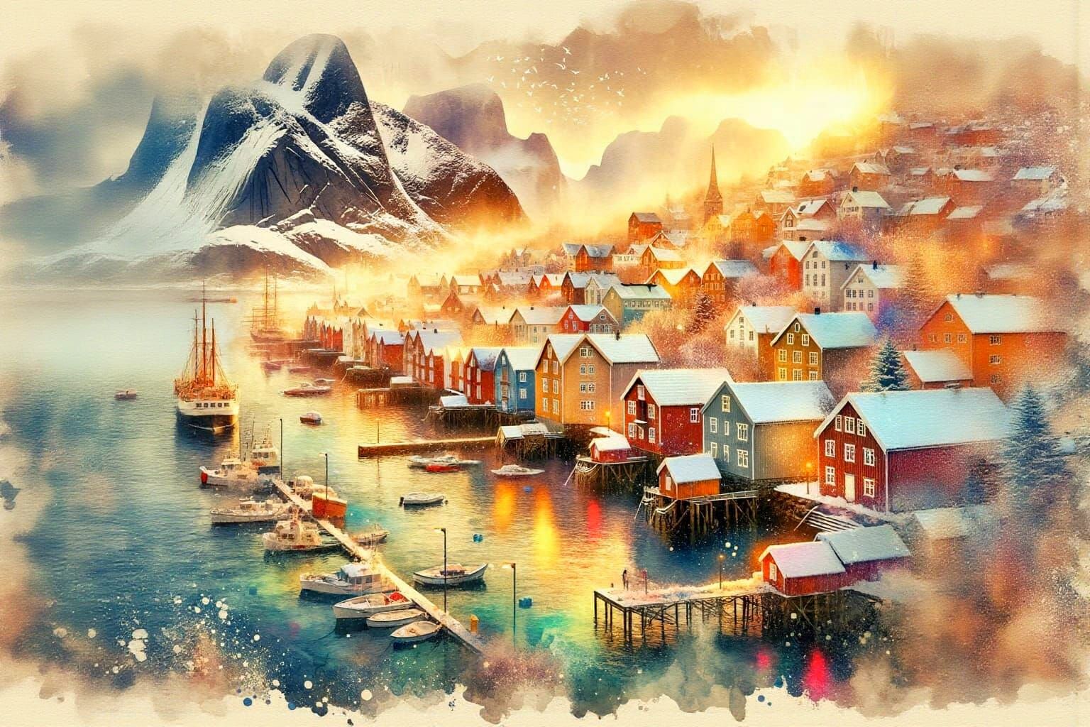 Sunrise in the Fjords  by @Joanna7