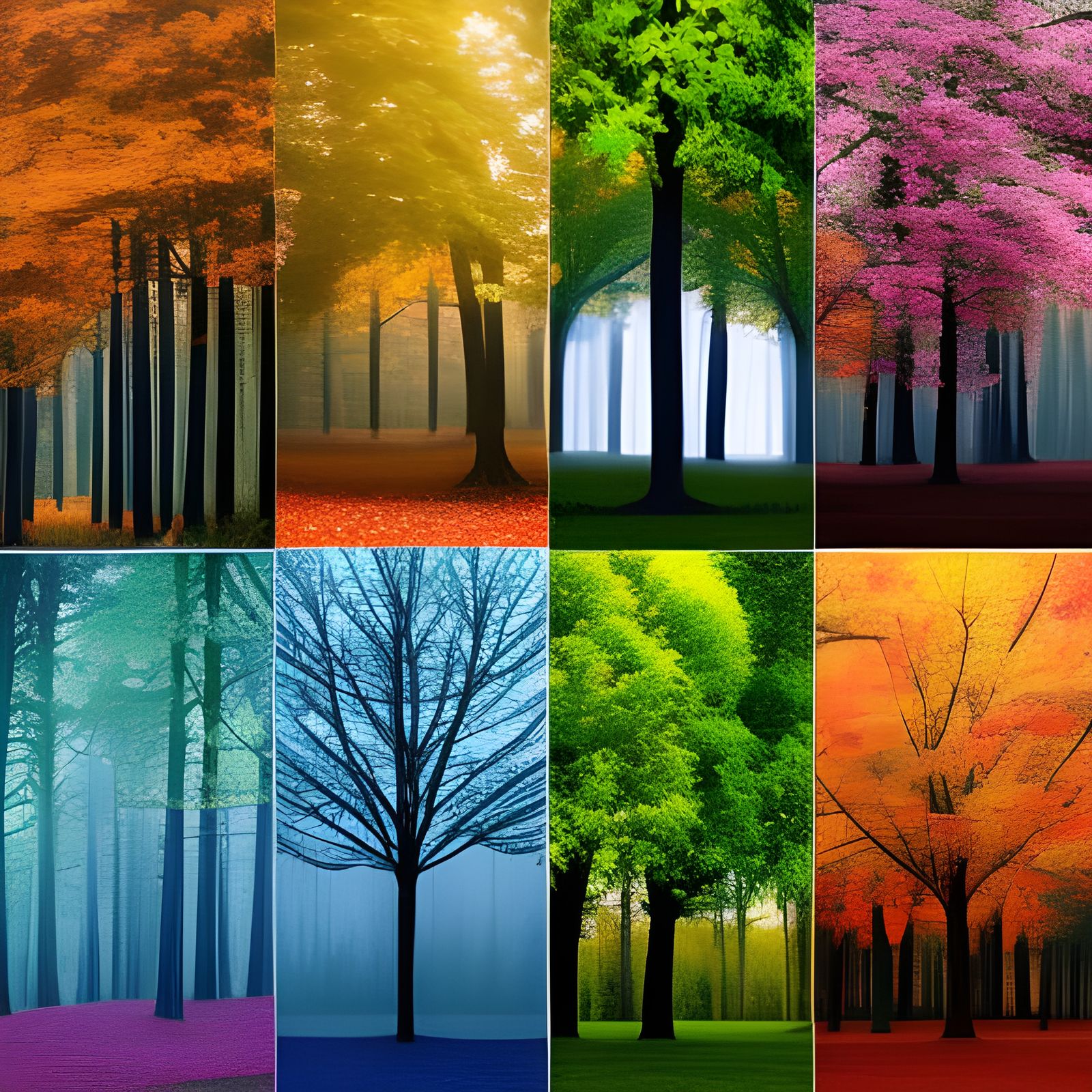 The Seasons of the Past and the Future - AI Generated Artwork ...