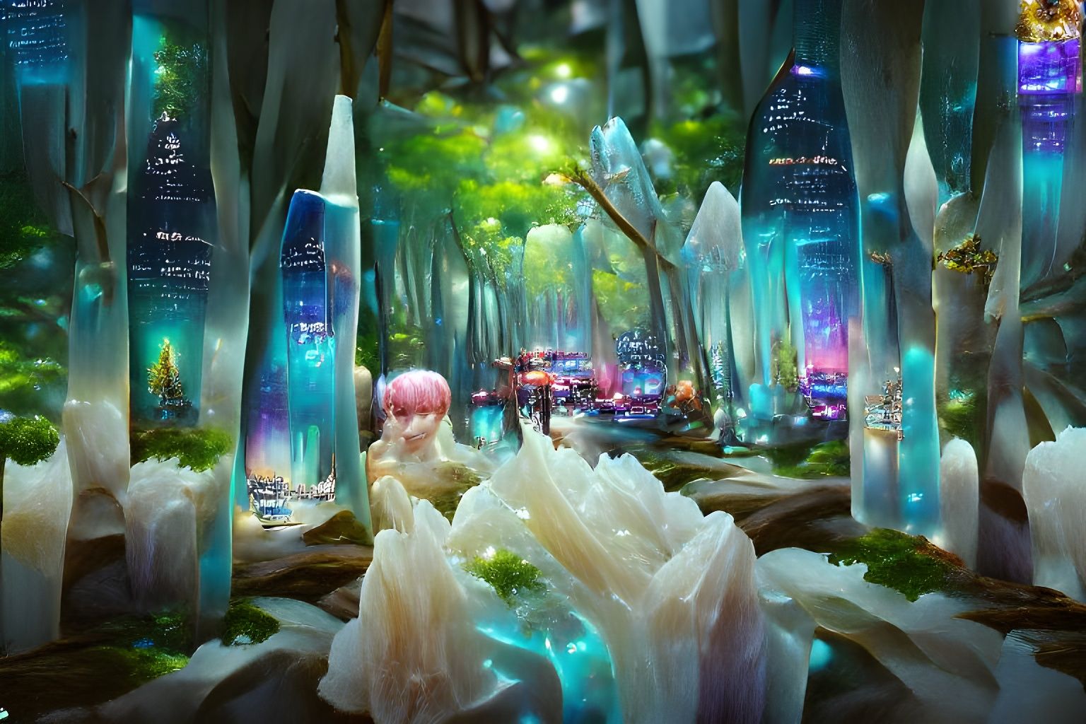 Crystal world AI Generated Artwork NightCafe Creator