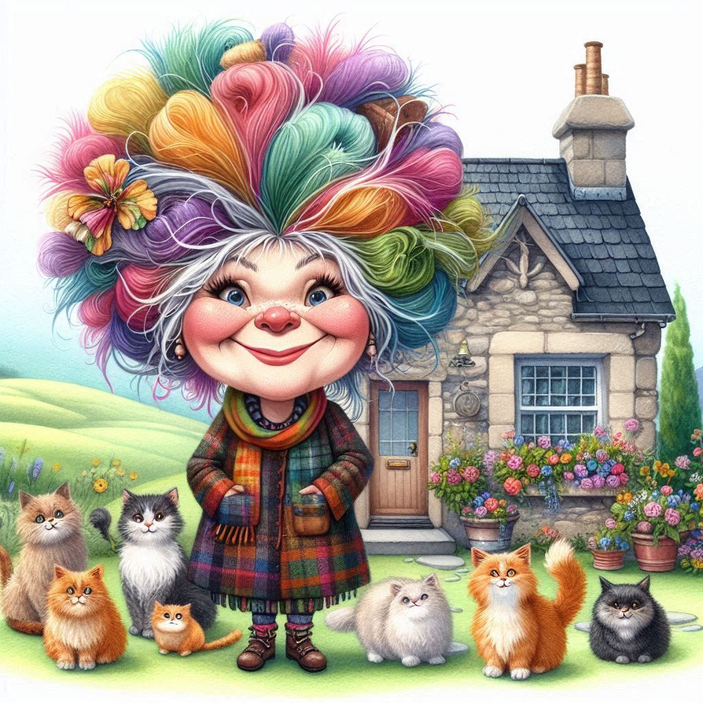 Cottage Cat Queen: A Whimsical Whiskered Wonderland