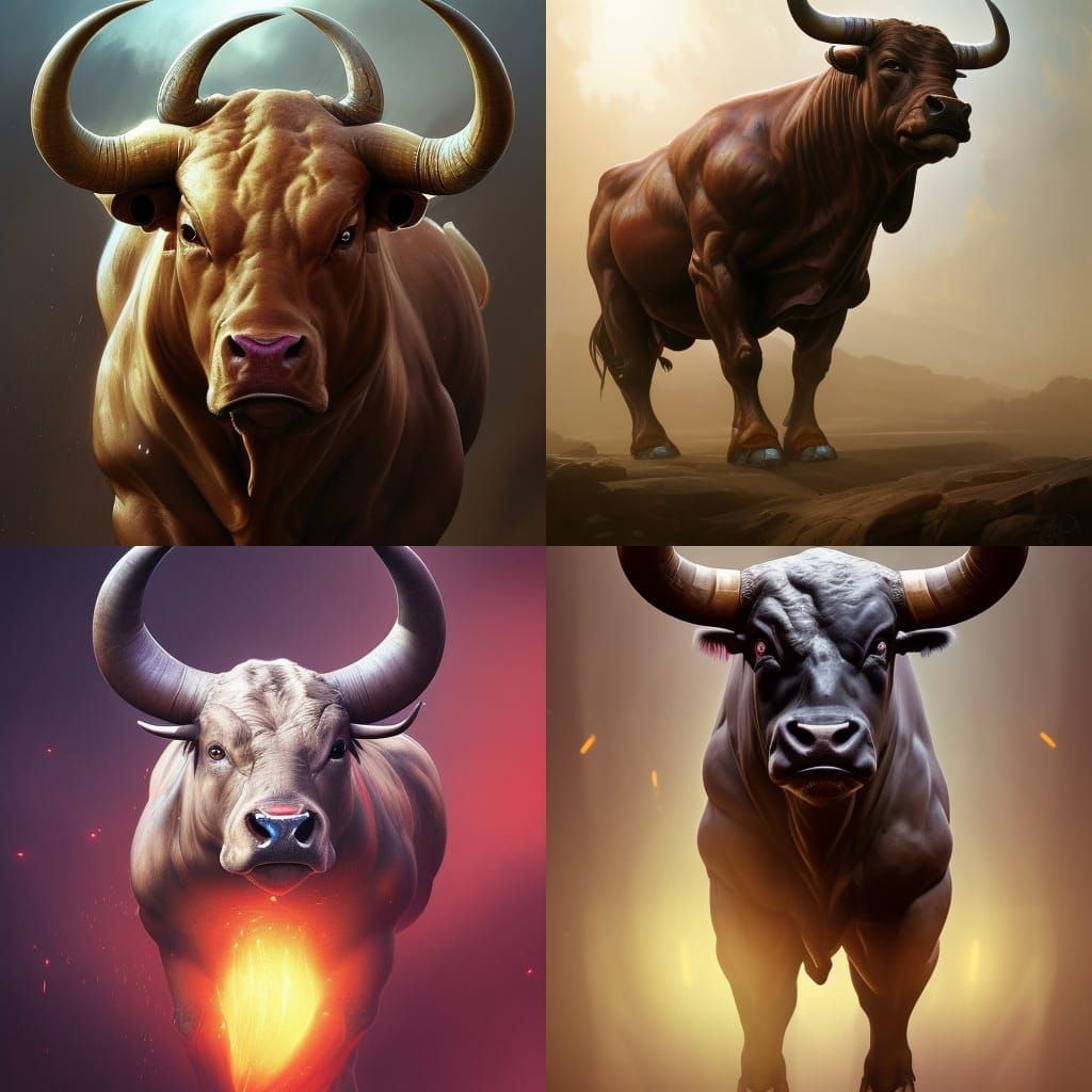 a bull with a muscular human body 8k resolution concept art ...