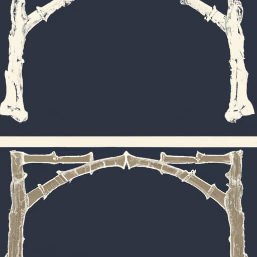 stylized vector drawing of an archway made of bone - AI Generated ...