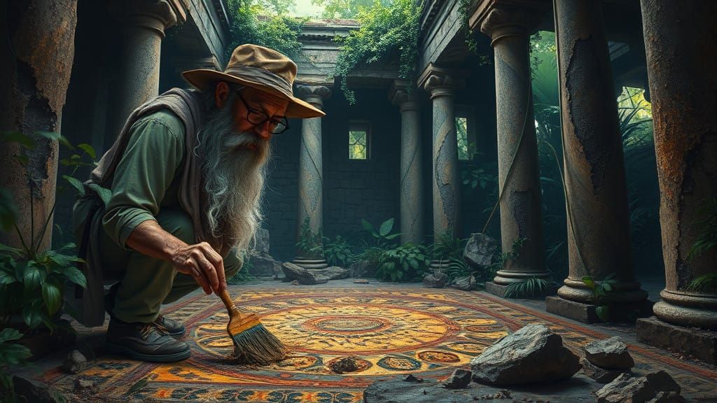 AI-ART = a form of Cultural Archaeology 🏛️ (requiring some skill, a fair bit of knowledge, LOTS of patience ...  by @AncientAardvark 