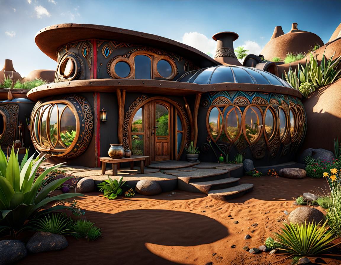 Earthship Mud Hut Eco Casita  by @Molly Blythe