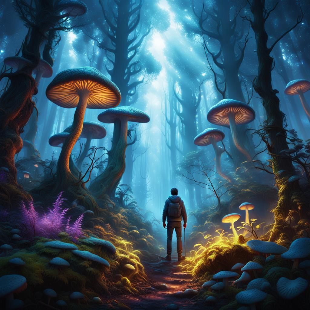 Mystical Forest Figure in Digital Matte Painting