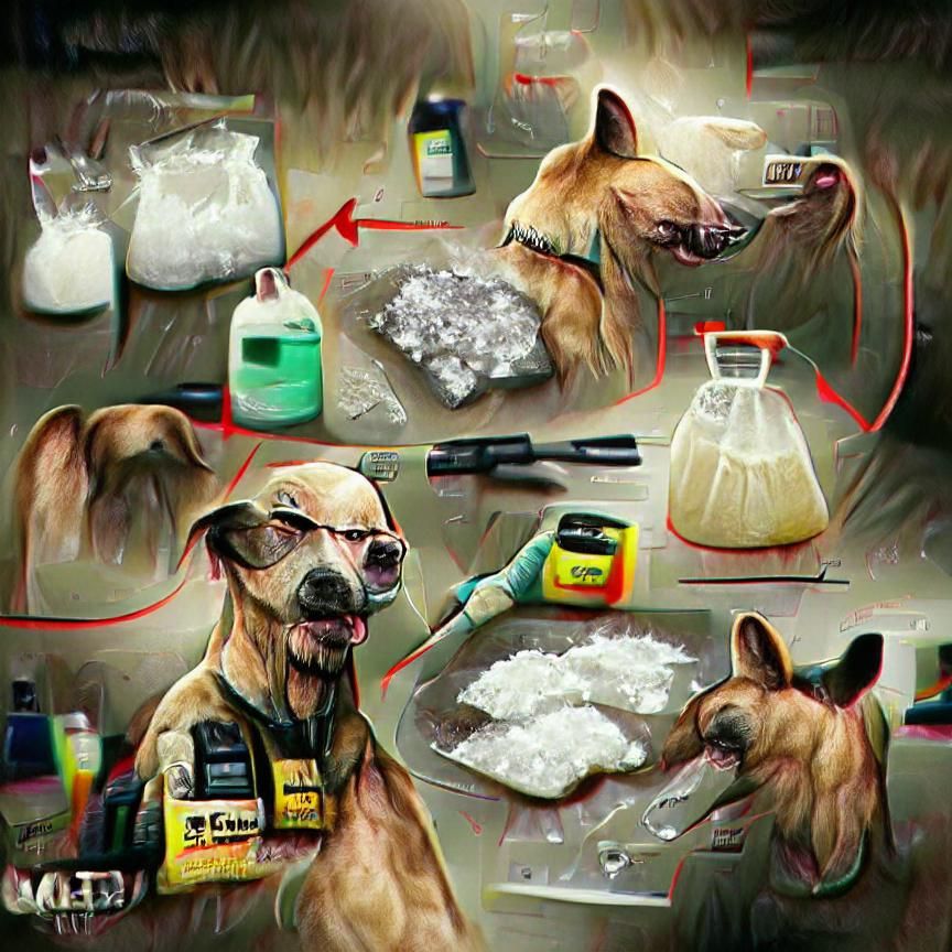 dog making meth