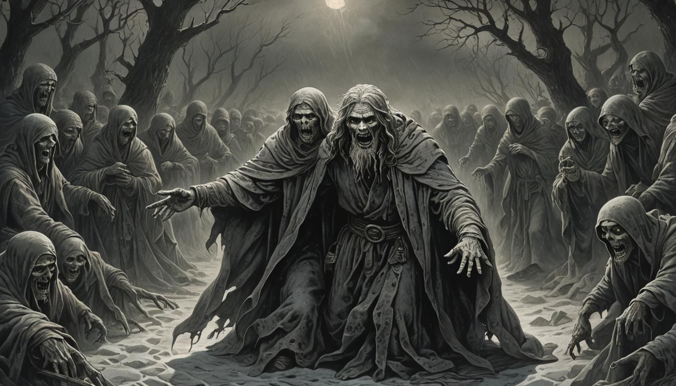 he ghostly figures begin to close in on Daniel, their hollow...